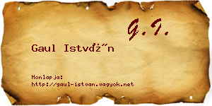 Gaul István névjegykártya